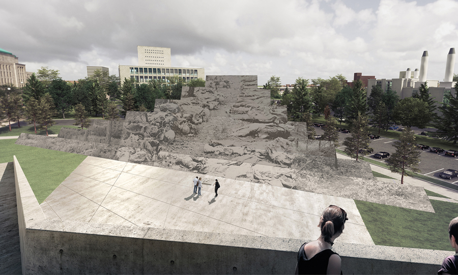 A rendering of the proposed Memorial to the Victims of Communism, planned for a prime site down the street from Parliament Hill in Ottawa.
