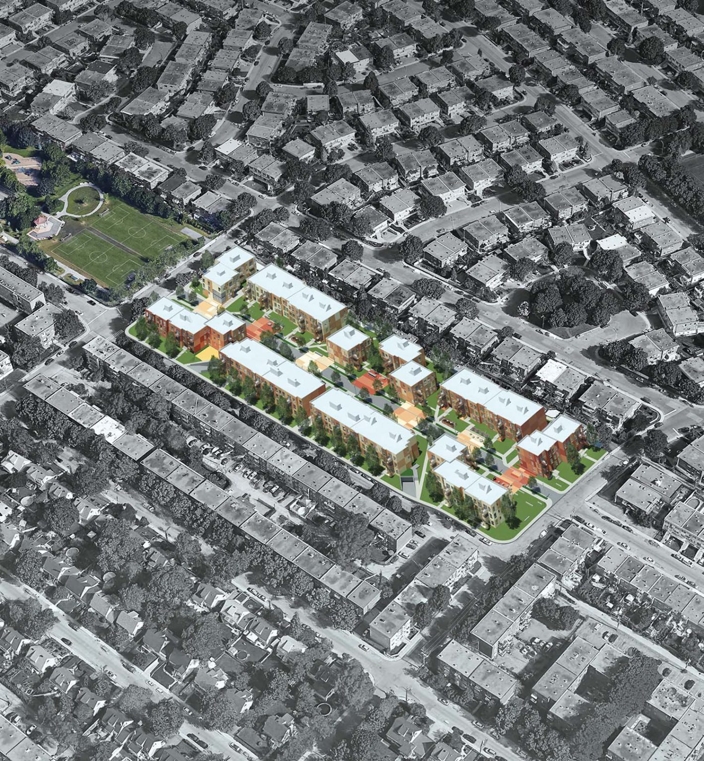 Goodbye tristesse! Habitations SaintMichel Nord, Montreal, Quebec