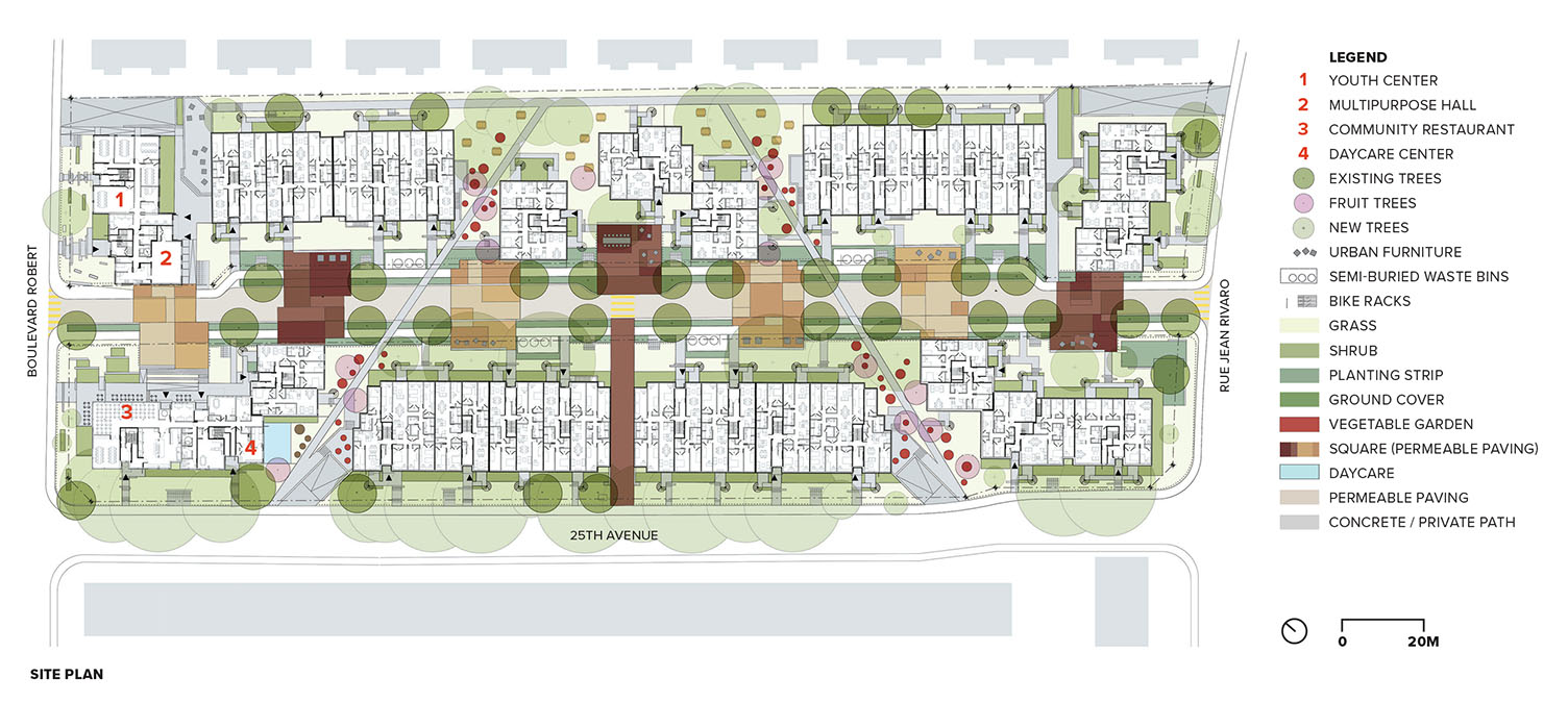 StM implantation-plan et coupe - Canadian Architect