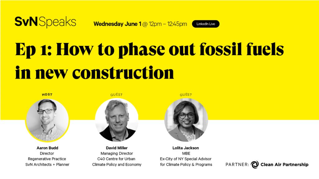 SvN launches online talks June 1 addressing city building and climate change